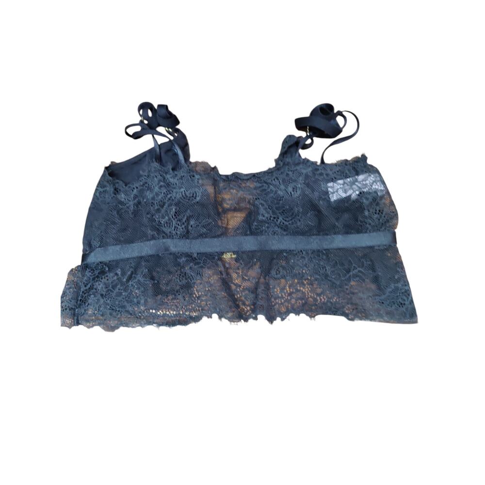 Auden Women's XS black lace triangle bralette